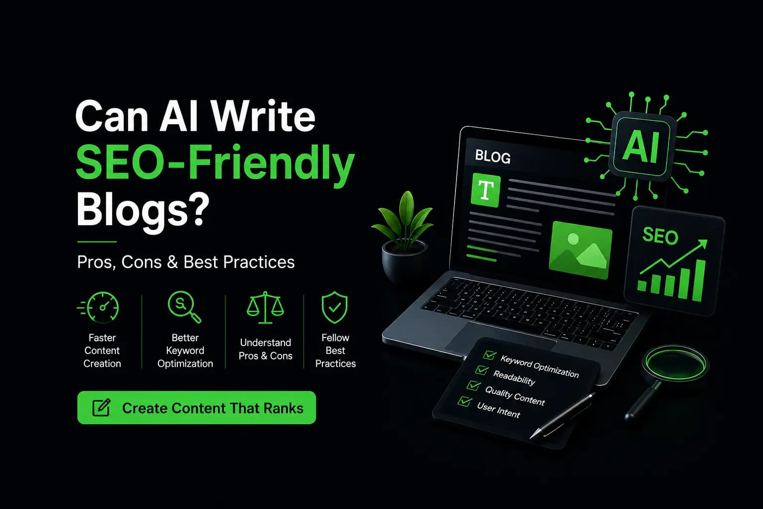 Can AI Write SEO-Friendly Blogs? Pros, Cons & Best Practices