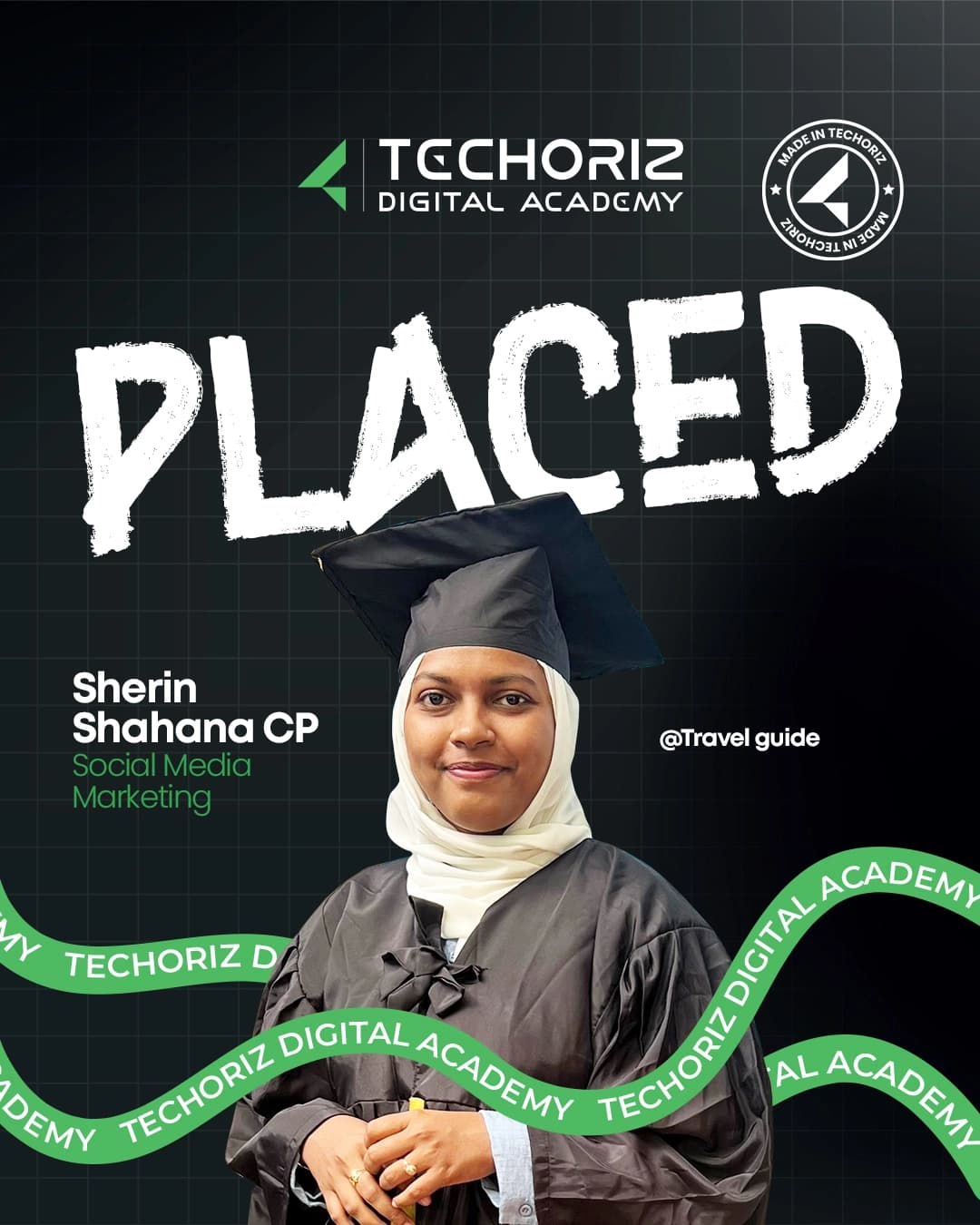 Techoriz student placed in digital marketing