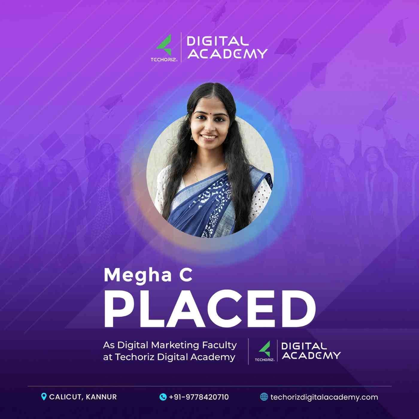 Techoriz student placed in digital marketing