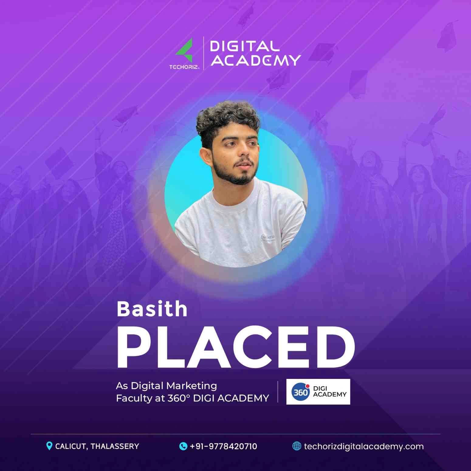 Techoriz student placed in digital marketing