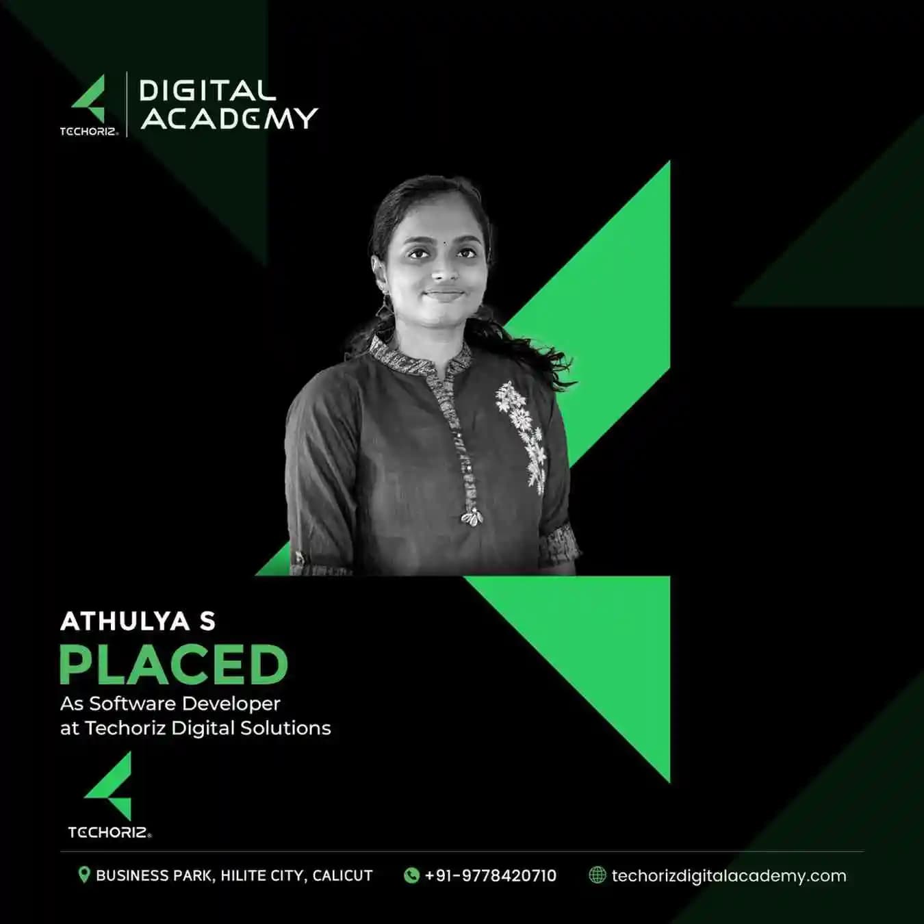 Techoriz student placed in digital marketing