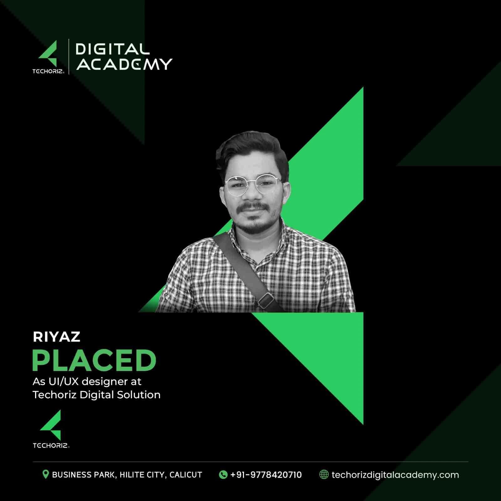 Techoriz student placed in digital marketing