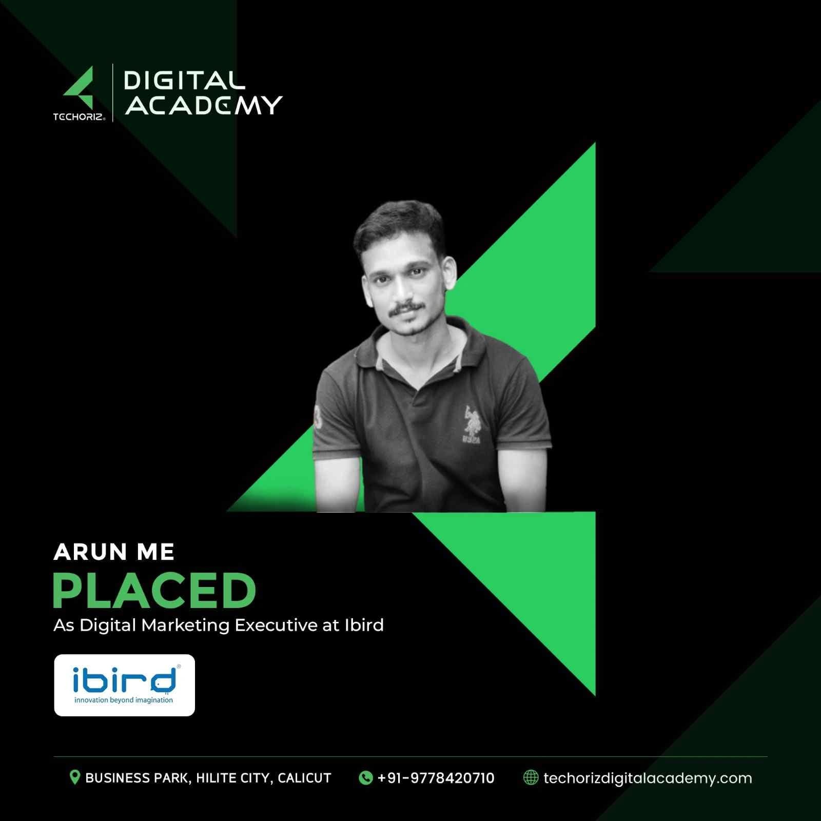 Techoriz student placed in digital marketing